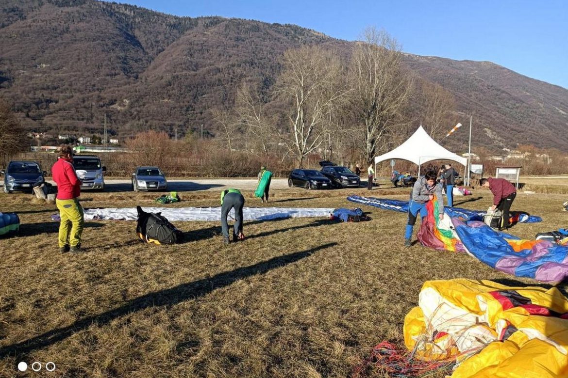 Scuola Parapendio Feltre Monte Avena Belluno Veneto Trasferta a Revine Lago 15-01-2021